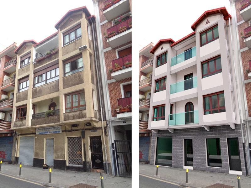 Rehabilitación fachada Getxo Bizkaia